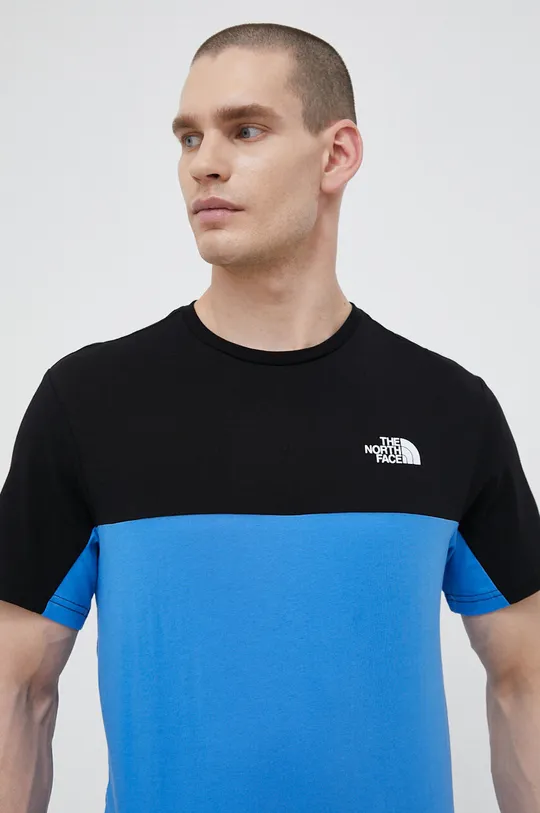 niebieski The North Face t-shirt bawełniany Męski