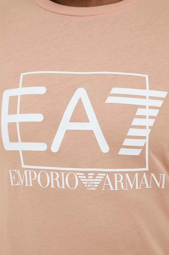 Βαμβακερό μπλουζάκι EA7 Emporio Armani Ανδρικά