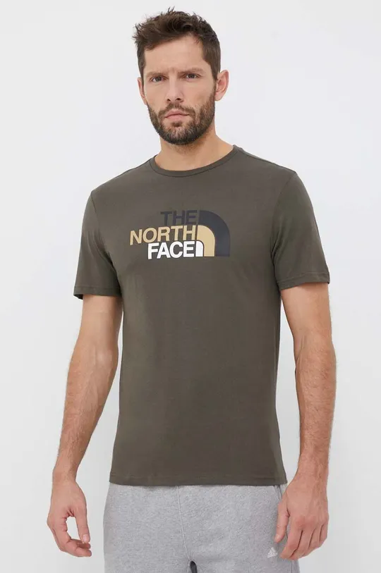 zielony The North Face t-shirt bawełniany Męski