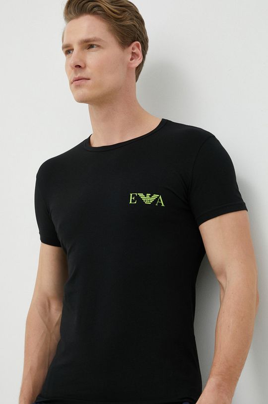 czarny Emporio Armani Underwear t-shirt 2-pack Męski