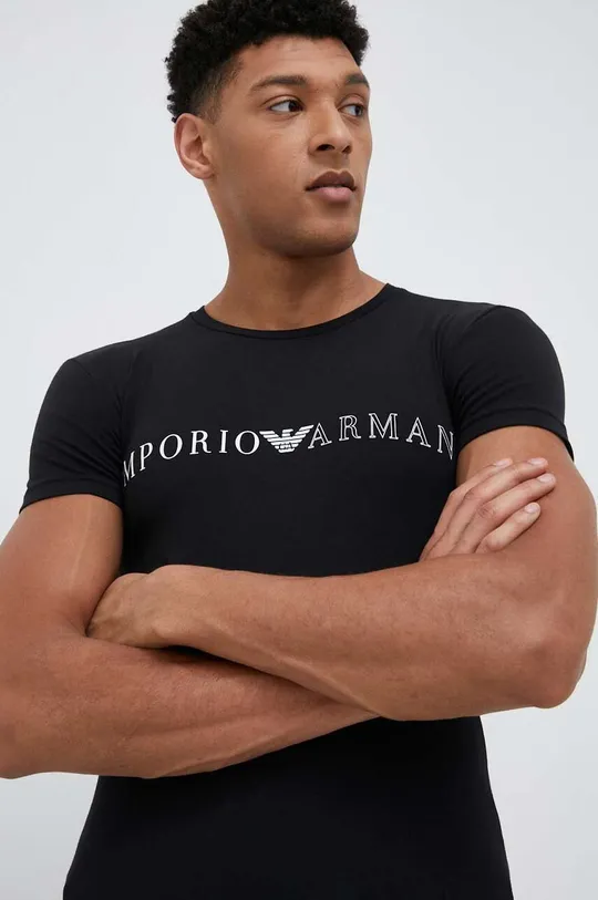 Μπλουζάκι lounge Emporio Armani Underwear μαύρο