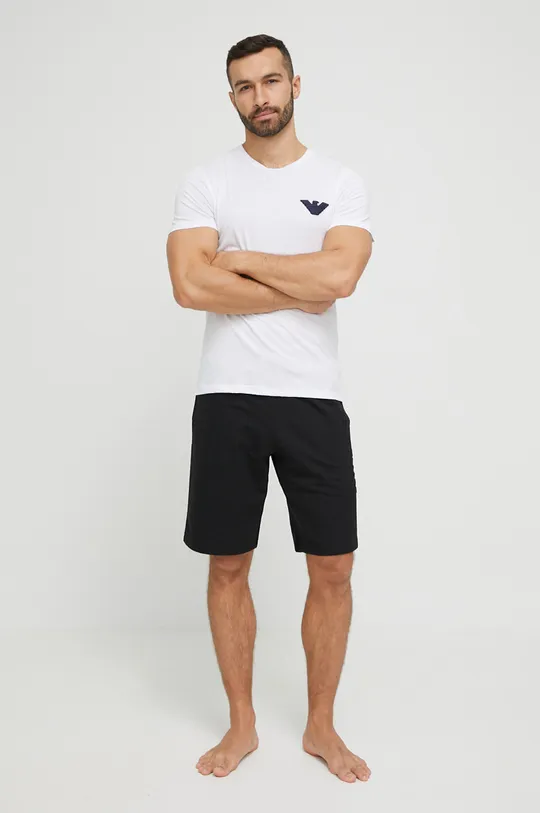 Βαμβακερό μπλουζάκι Emporio Armani Underwear λευκό