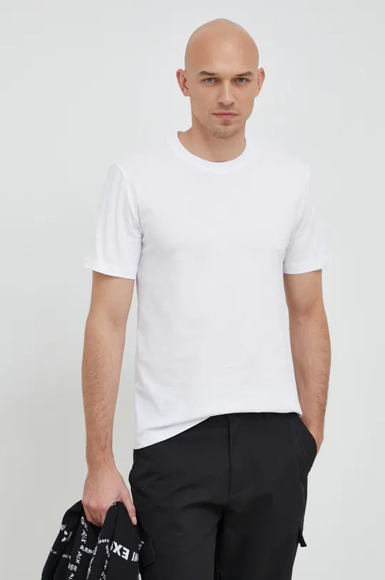 biały Trussardi t-shirt bawełniany Męski
