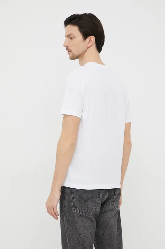 Βαμβακερό μπλουζάκι Trussardi λευκό
