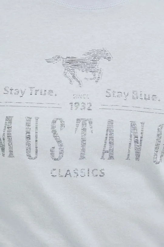 μπλε Βαμβακερό μπλουζάκι Mustang
