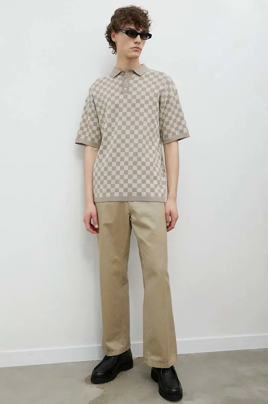Drykorn polo in cotone Pascal beige
