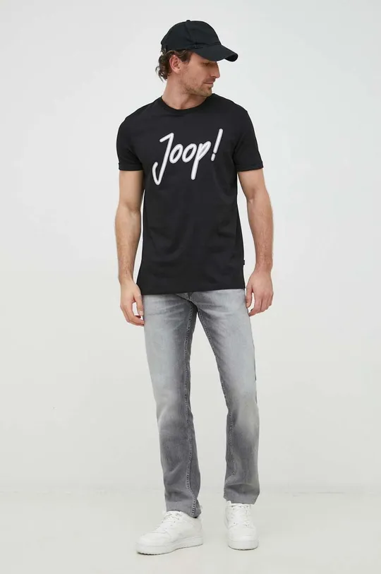 Βαμβακερό μπλουζάκι Joop! μαύρο