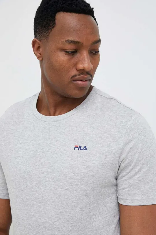 Βαμβακερό μπλουζάκι Fila 2-pack