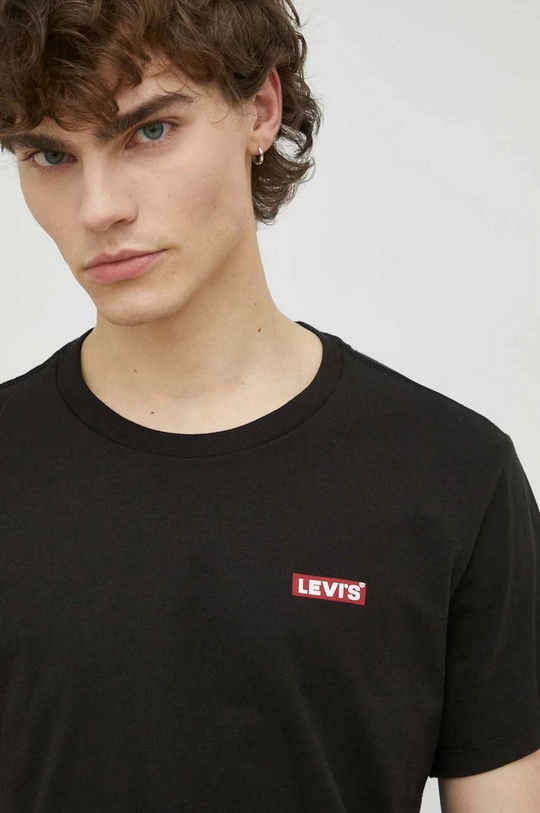 Βαμβακερό μπλουζάκι Levi's 2-pack