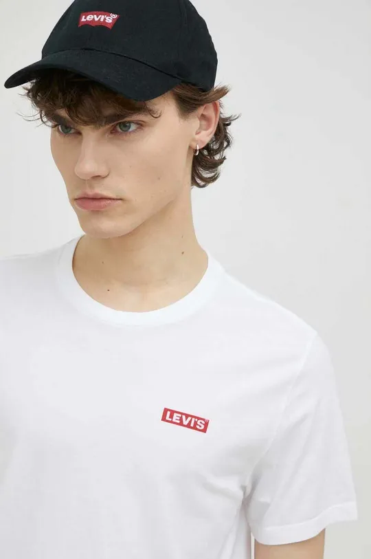 biały Levi's t-shirt bawełniany 2-pack Męski