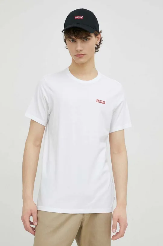 Βαμβακερό μπλουζάκι Levi's 2-pack