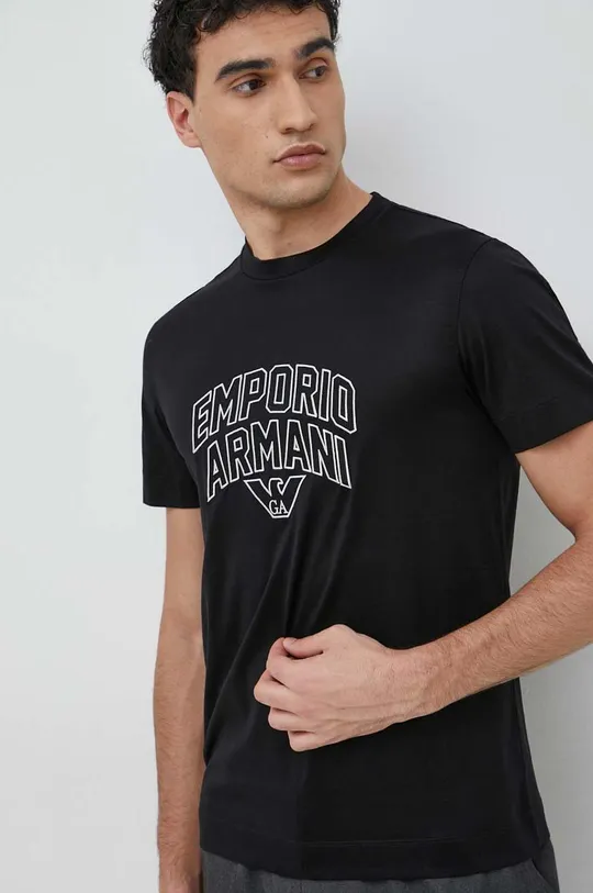 czarny Emporio Armani t-shirt Męski