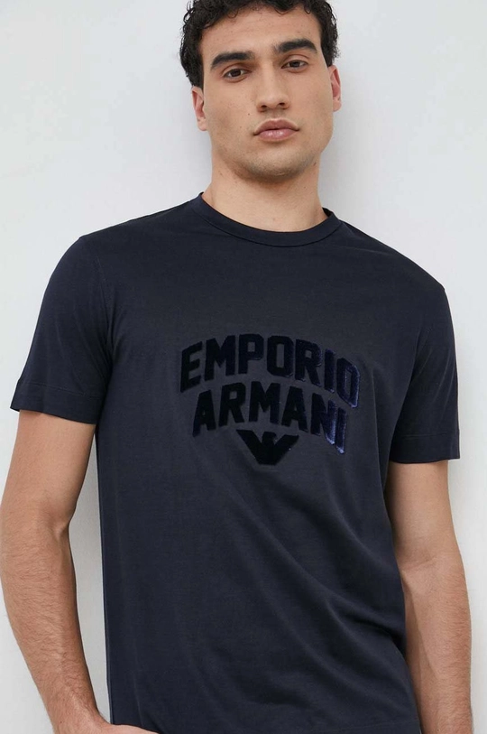 tmavomodrá Tričko Emporio Armani Pánsky