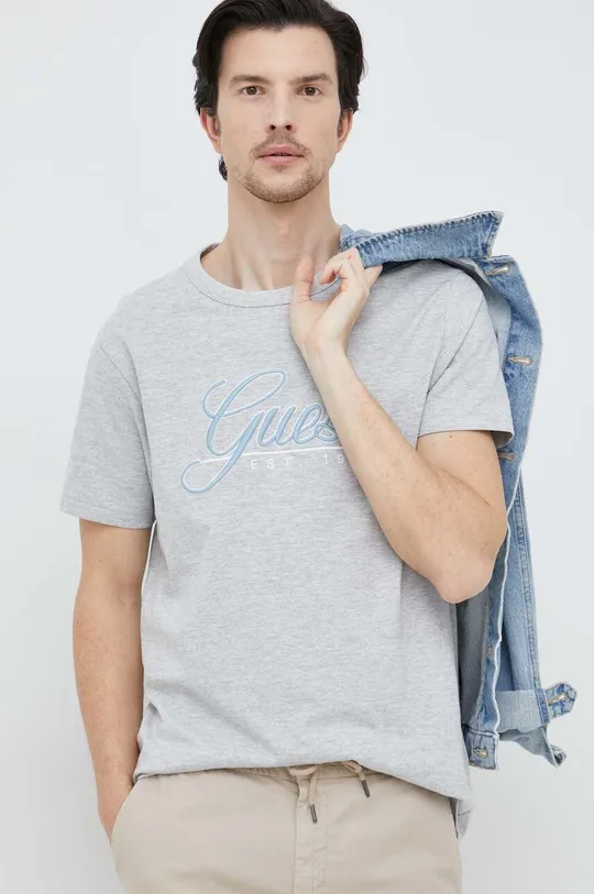 grigio Guess t-shirt in cotone Uomo