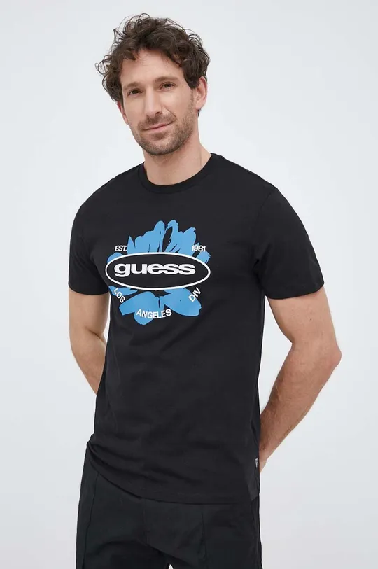 nero Guess t-shirt in cotone