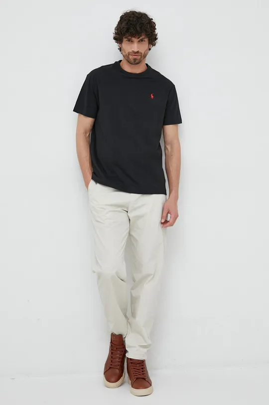 Бавовняна футболка Polo Ralph Lauren чорний