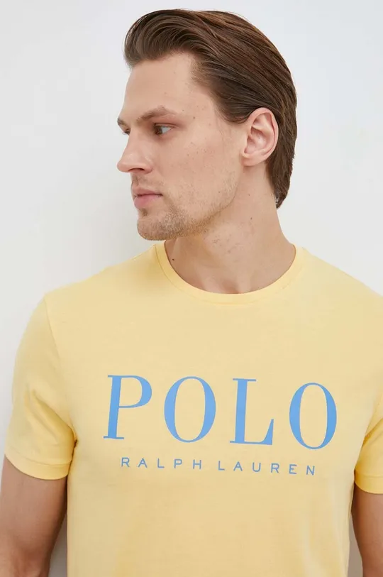 rumena Bombažna kratka majica Polo Ralph Lauren