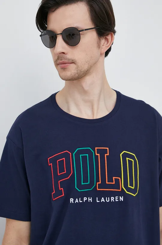 granatowy Polo Ralph Lauren t-shirt bawełniany