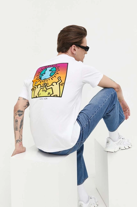 белый Хлопковая футболка Billabong x Keith Haring Мужской