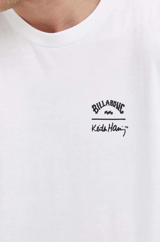 λευκό Βαμβακερό μπλουζάκι Billabong x Keith Haring