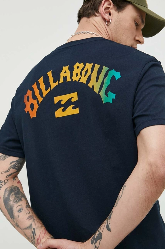 granatowy Billabong t-shirt bawełniany Męski