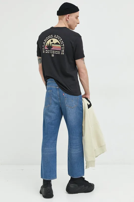 črna Bombažna kratka majica Billabong Moški
