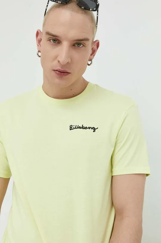 żółty Billabong t-shirt bawełniany