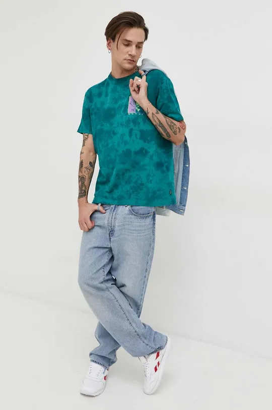 Βαμβακερό μπλουζάκι Billabong πράσινο