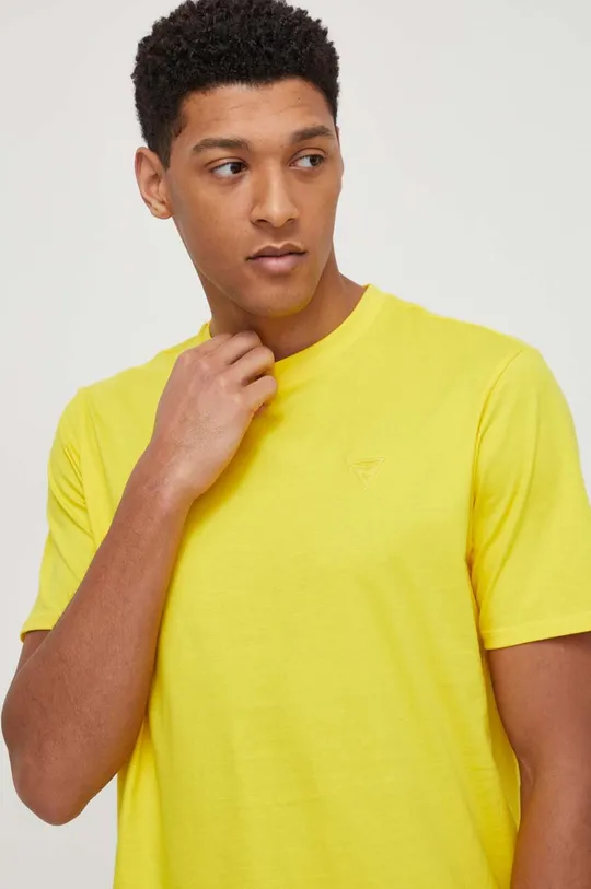 жёлтый Хлопковая футболка Guess