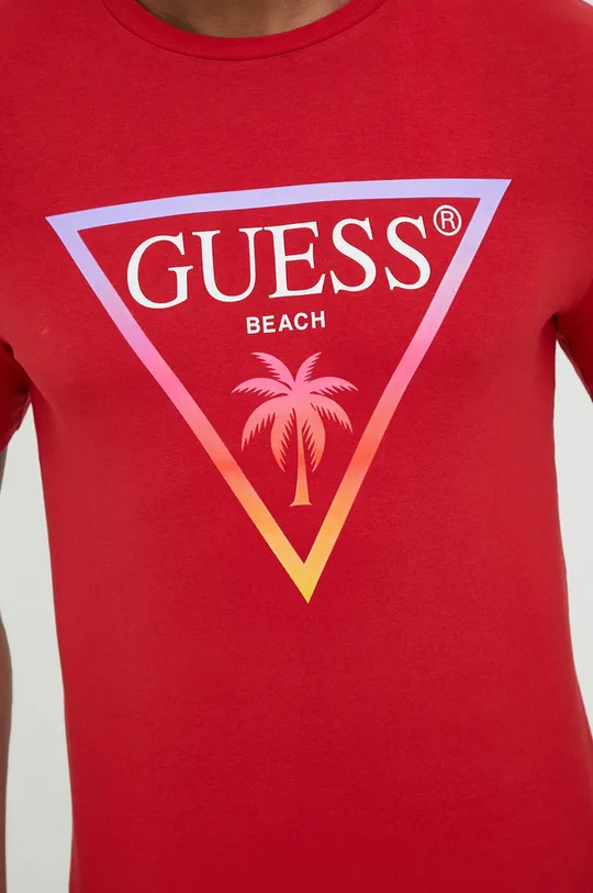 czerwony Guess t-shirt