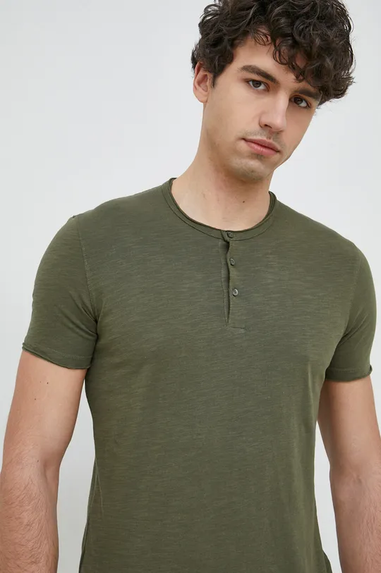 πράσινο Βαμβακερό μπλουζάκι Sisley Ανδρικά