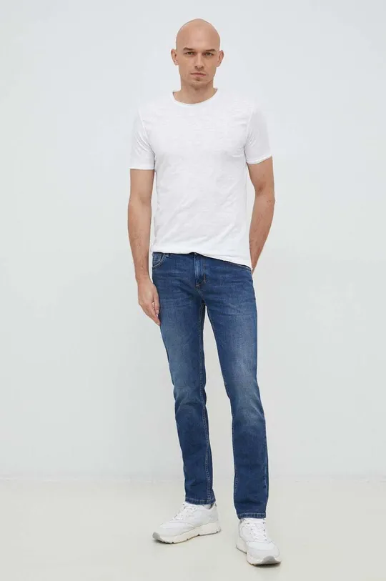 Sisley t-shirt bawełniany biały