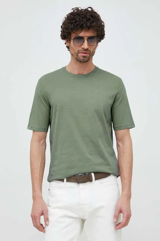 zielony Sisley t-shirt bawełniany