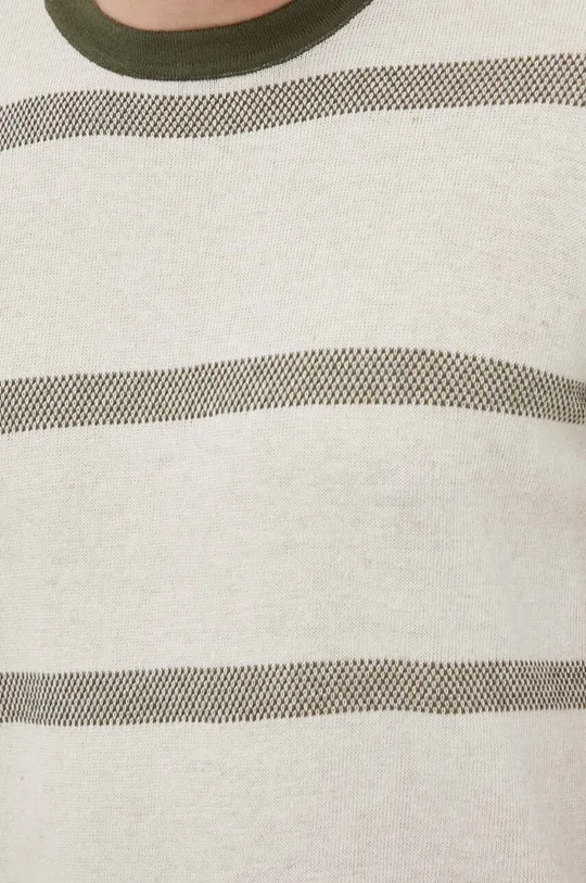 Sisley t-shirt z domieszką lnu Męski