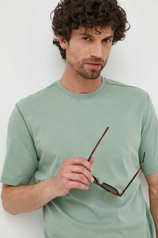 zelena Bombažna kratka majica Sisley