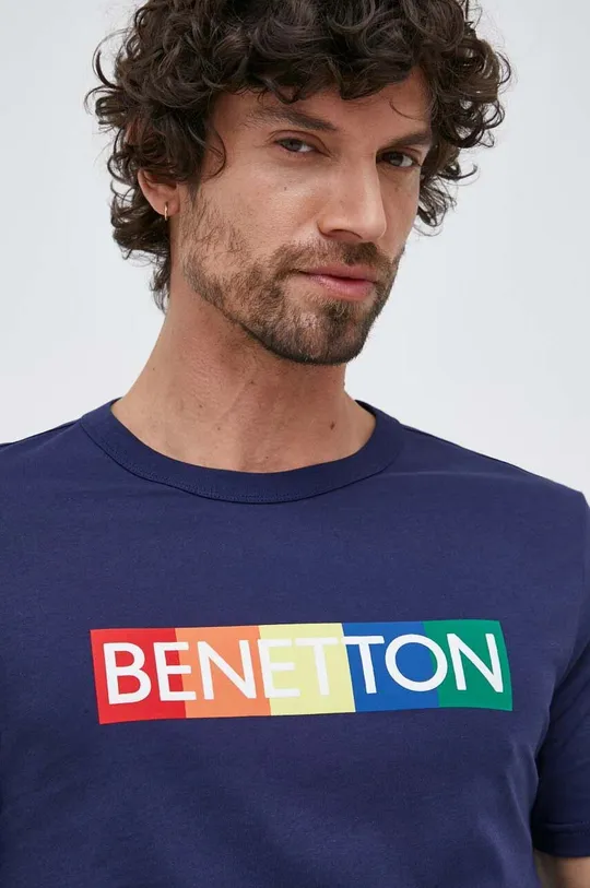 πολύχρωμο Βαμβακερό μπλουζάκι United Colors of Benetton