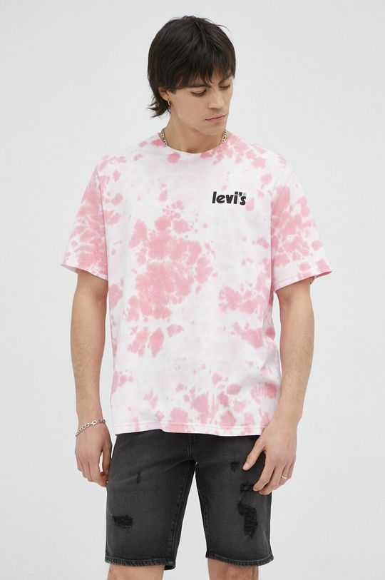růžová Bavlněné tričko Levi's