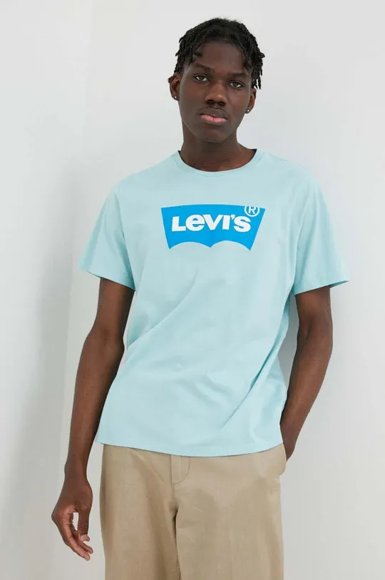 tyrkysová Bavlnené tričko Levi's