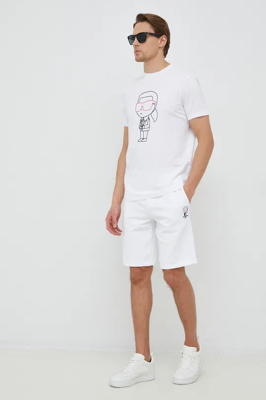 Majica kratkih rukava Karl Lagerfeld bijela