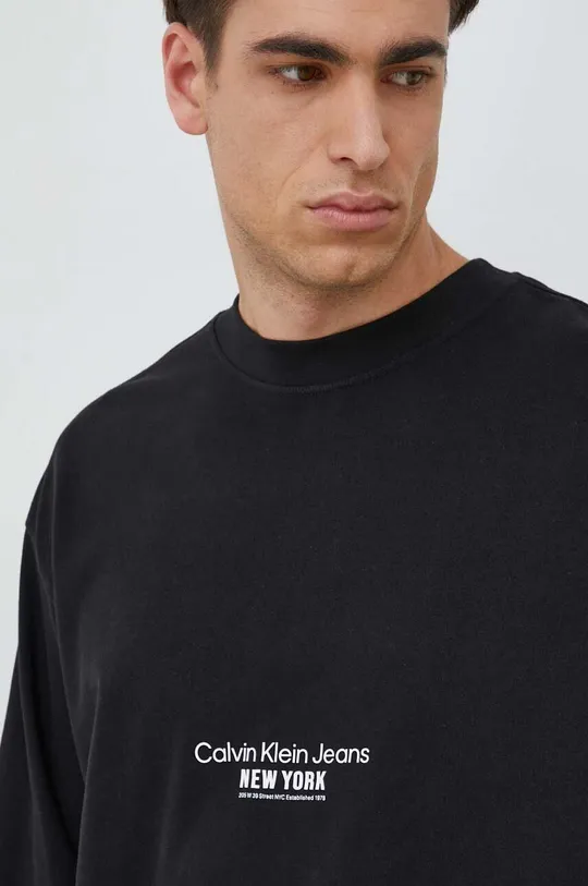 Βαμβακερή μπλούζα με μακριά μανίκια Calvin Klein Jeans Ανδρικά
