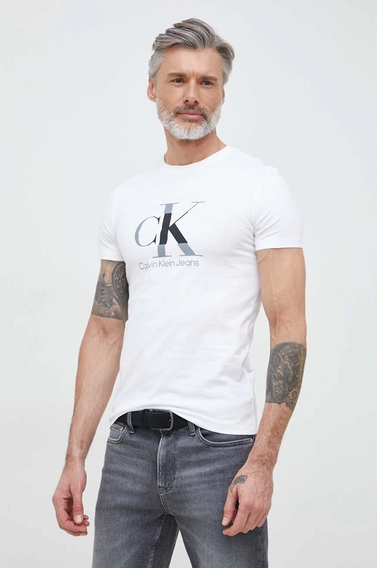 Βαμβακερό μπλουζάκι Calvin Klein Jeans  100% Βαμβάκι