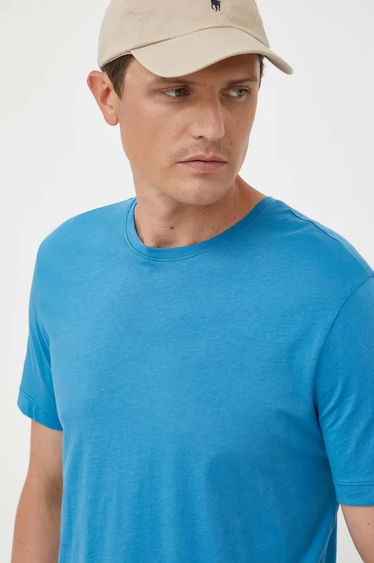 modra Bombažna kratka majica United Colors of Benetton Moški
