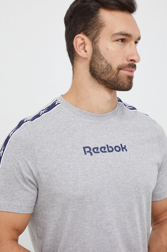 szary Reebok t-shirt Męski