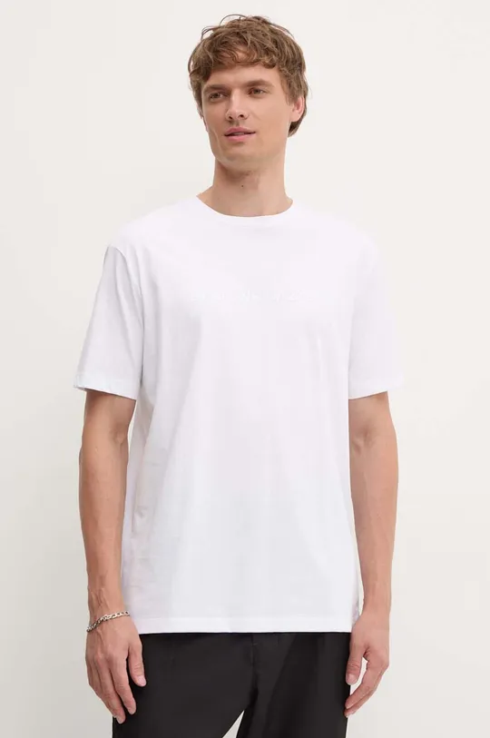 Бавовняна футболка Bruuns Bazaar Gus regular білий BBM1542