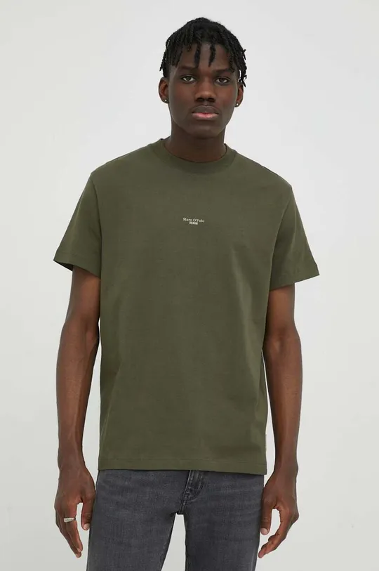 zelená Bavlnené tričko Marc O'Polo DENIM