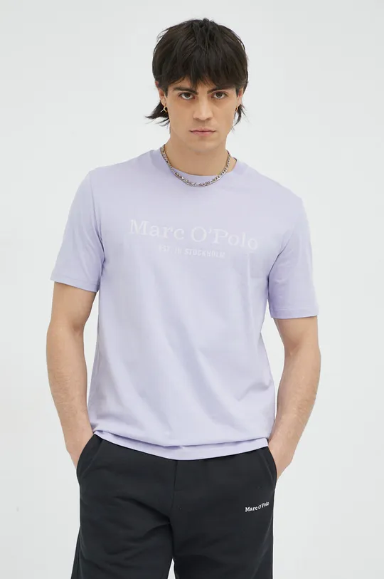 fioletowy Marc O'Polo t-shirt bawełniany Męski