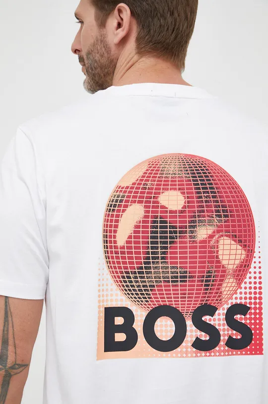 Βαμβακερό μπλουζάκι διπλής όψης BOSS BOSS ORANGE Ανδρικά