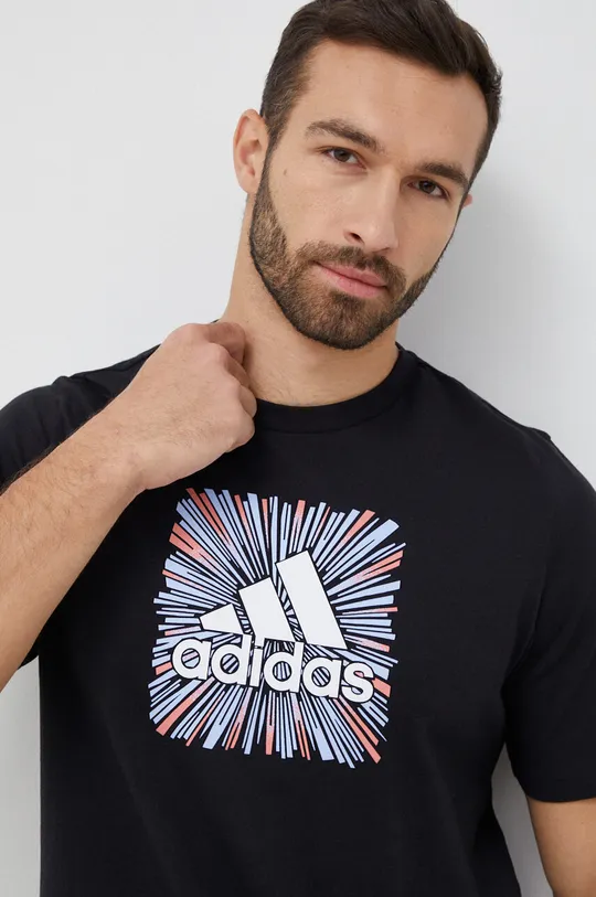 adidas t-shirt Materiał zasadniczy: 100 % Bawełna, Ściągacz: 95 % Bawełna, 5 % Elastan