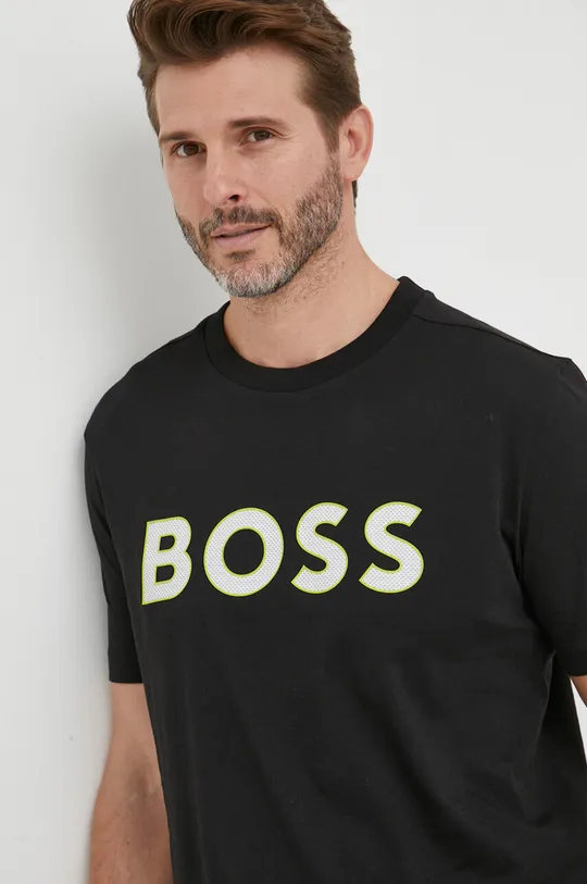 fekete BOSS t-shirt BOSS GREEN