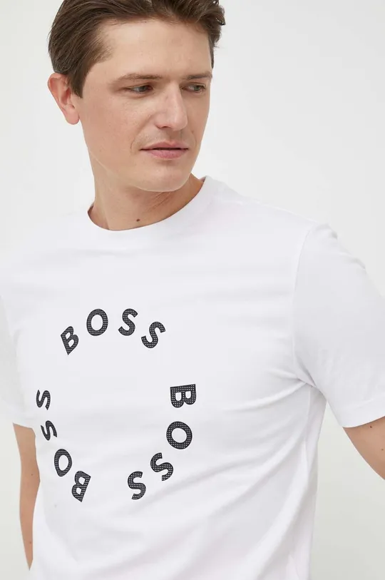 biały BOSS t-shirt BOSS GREEN